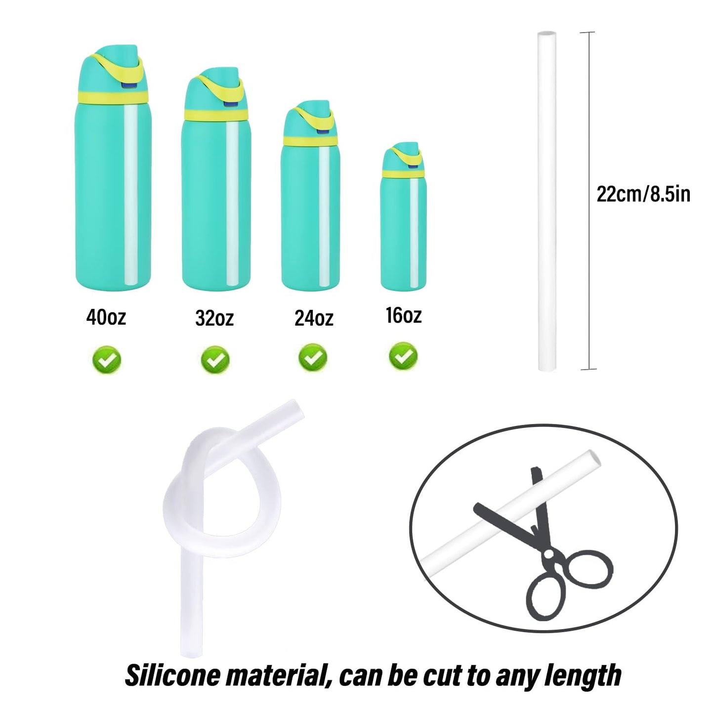 Replacement Lid for Owala Freesip, Compatible with Owala Cup 16oz 24oz 32oz 40oz, One Button Water Bottle Top Lid Replacement Accessory and Straws, Leakproof, BPA-Free (A pink)