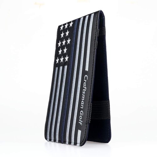 Craftsman Golf Blue Strips Stars Golf Scorecard Holder & Yardage Book Cover Holder (Bule Strips)