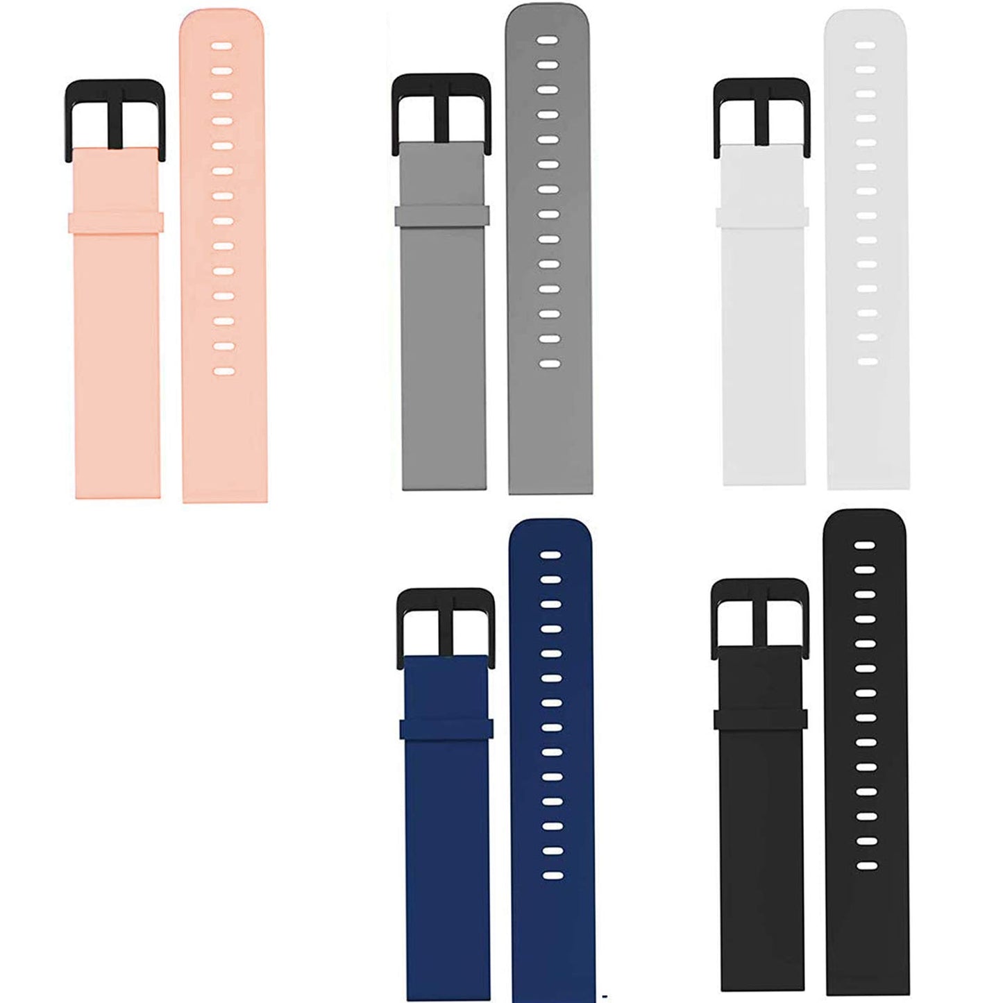 Lamshaw Compatible with Bark Watch Bands, Silicone Replacement Straps Band Compatible with Bark Watch 1.5 Inches (5 Pack)