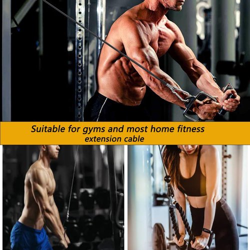 LOOEEL 2 Pack 39 Inch Fitness Extension Cable,Fitness Extension Rope Attachments Home Gym Cable Pulley System Fitness Cable for Tricep Pull Down and Leg Exercise Home Gym Machine Accessories