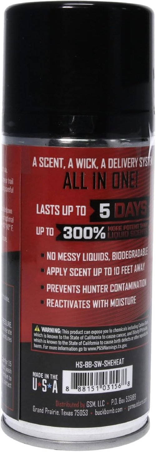 Hunters Specialties Buck Bomb Scent - Scented Foam String Attractant Spray | 5 Oz (142g) for Hunting