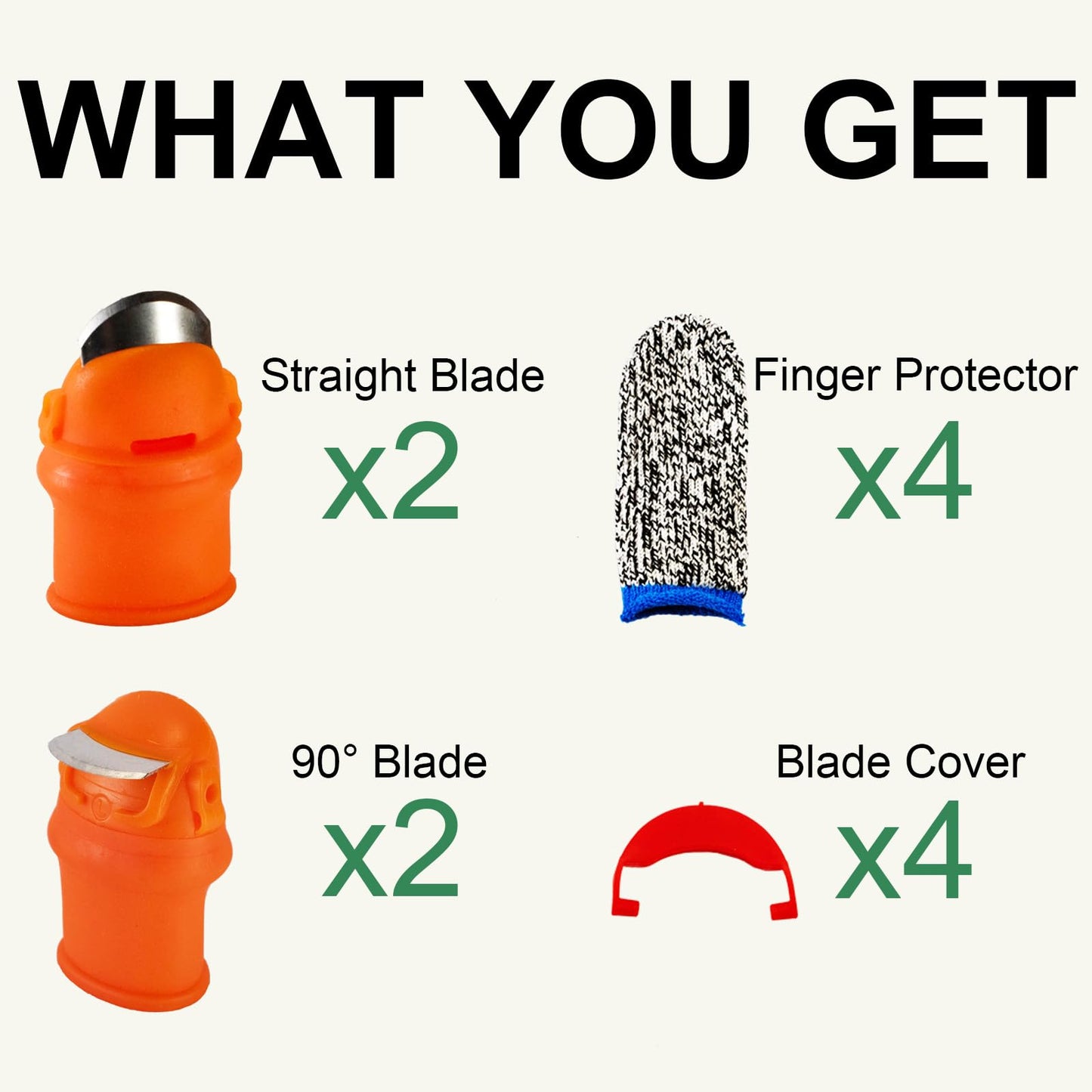 PUMBAA HOME 12 Pcs Gardening Thumb Knife Set, Finger Cutter with Anti-Cutting Finger Protector, Thumb Cutter for Vegetable Garden, Harvesting and Deadheading, Present for Gardeners