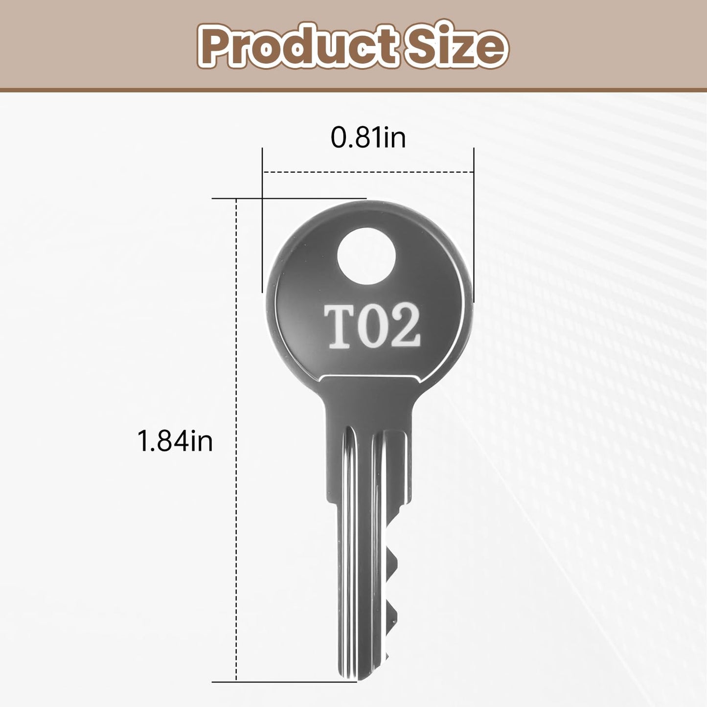 Replacement Keys for Husky Tool Box, T02 Key Replacement Husky Toolbox Key (T02 for Husky) 2-Pca