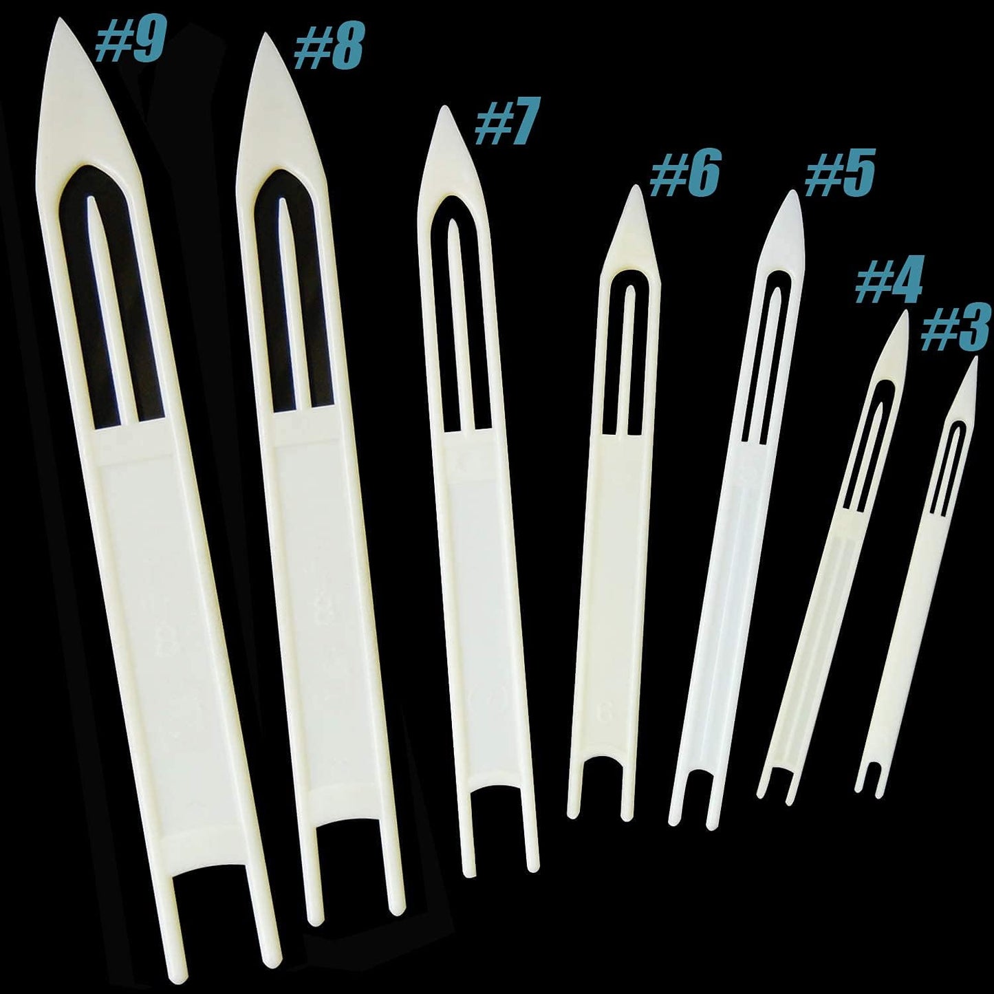 Skiennix Fishing Net Repair Kit - 7Pcs Plastic Needle Shuttles for Easy Mending & Maintenance