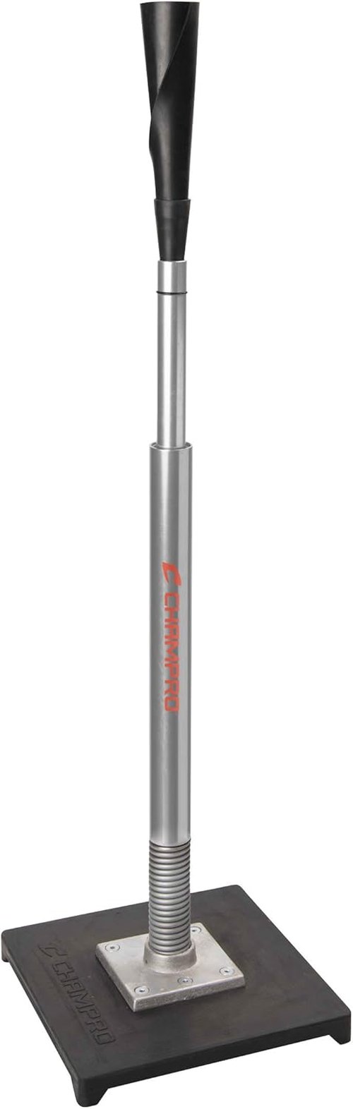 CHAMPRO Brute Batting Tee - Spring-Loaded Design with Flexible Top & Weighted Base | Adjustable Height for Baseball & Softball