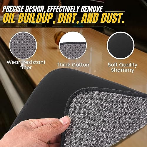 Microfiber Bowling Ball Towels - 3-Pack Shammy Pads - Grey & Black