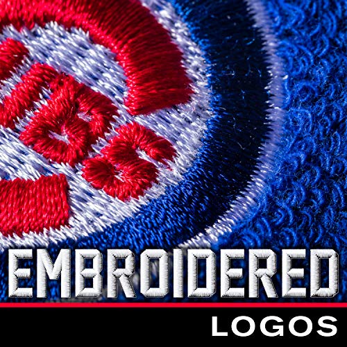 MLB Team Logo Sweat Wristbands - 2.5-Inch Absorbent Terry Cloth - Texas Rangers