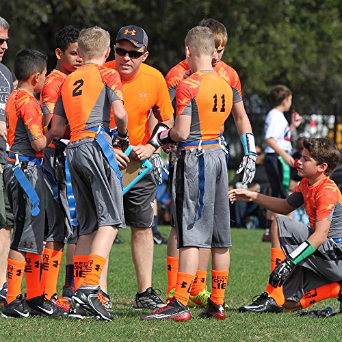 Youth Football Wristbands - QB Playbook Wrist Coach, 5 Pack - Black