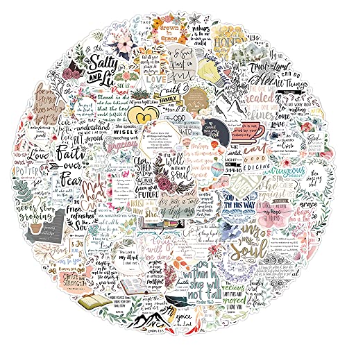 200 PCS Bible Verse Stickers - Christian Scripture Decals for Journaling, Water Bottles & Laptops
