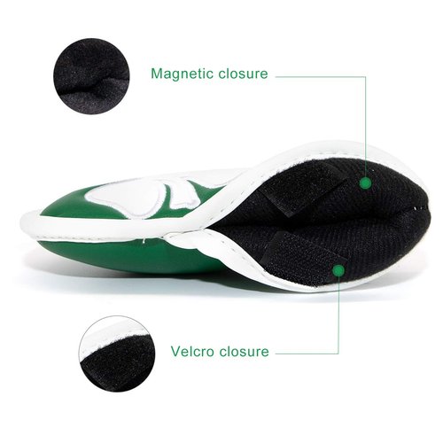 Lucky Clover Golf Iron Club Head Covers Headcovers Set, 10pcs Leather Golf Headcovers for Irons Gift for Men Women Golfer, Designed to fit All Brands