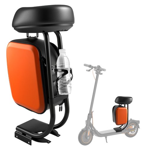 Kistrba Scooter Seat with 10L Large Storage Bag & Cup Holder, Compatible with Ninebot F20 F25 F30 F40, Enhanced Comfort & Convenience for Adults