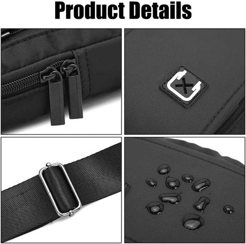 DONGKER Waterproof Sling Crossbody Bag - Adjustable Shoulder Strap & Headphone Jack | Ideal for Hiking & Travel
