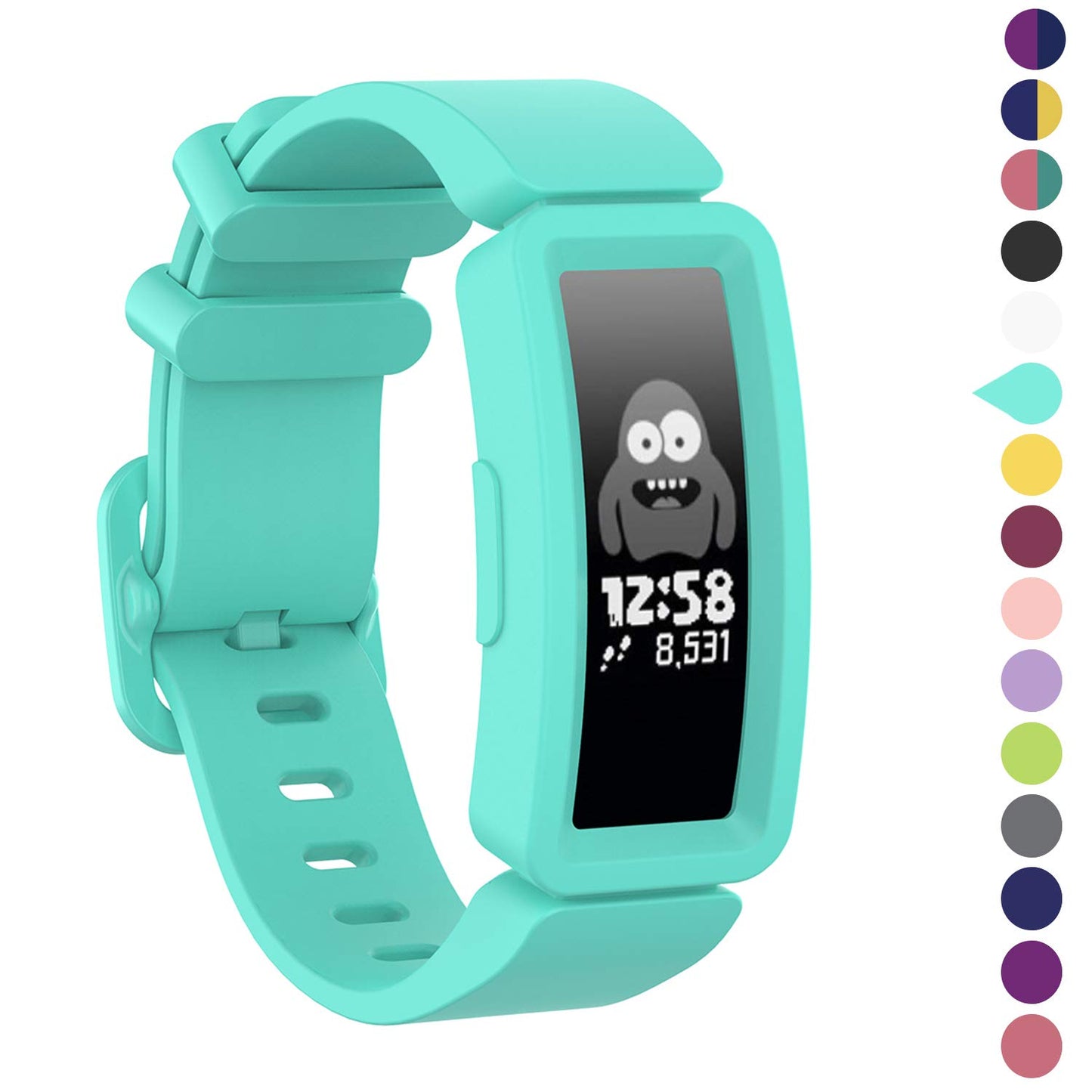 Watbro Compatible with Fitbit Ace 2 Bands, Soft Silicone Bracelet Accessories Watch Band Repalcement Strap, Colorful Sport Wristbands for Fitbit Ace 2/ Inspire HR