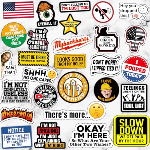 173 PCS Hard Hat Stickers for Adults - Funny (Dirty) for Water Bottle, Laptop, Helmet, Cars, Tool Box, Cars - Blue Collar Stickers for Men, Waterproof