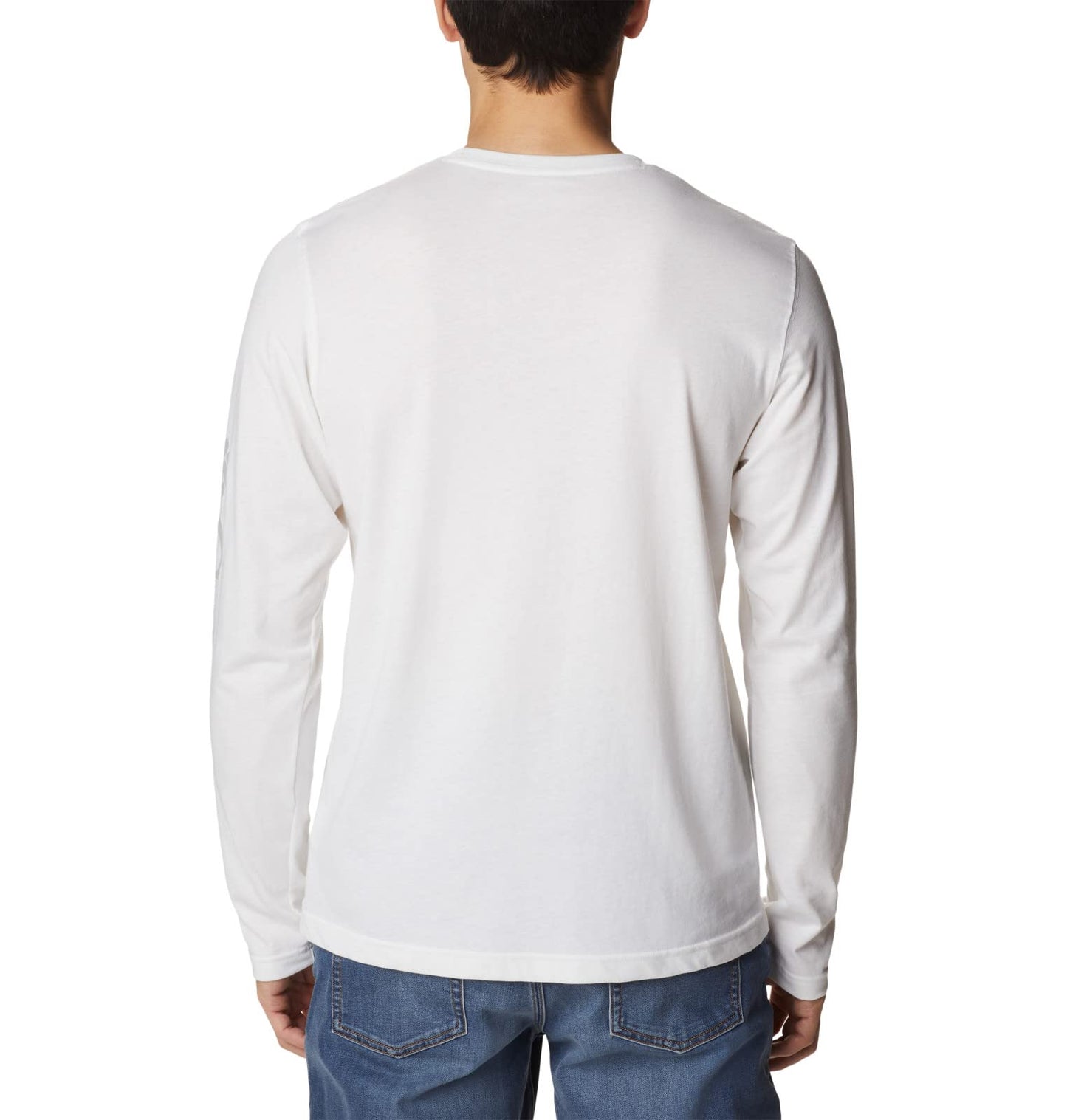 Columbia Men's Thistletown Hills Long Sleeve Logo Tee, White, Large