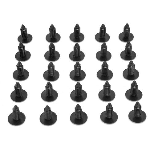 10L0L Universal Plastic Rivets for Yamaha EZGO Club Car Golf Cart, Auto Body Fastener Push Pin Screw Panel Fixings Clips Black, 120pcs with Tool
