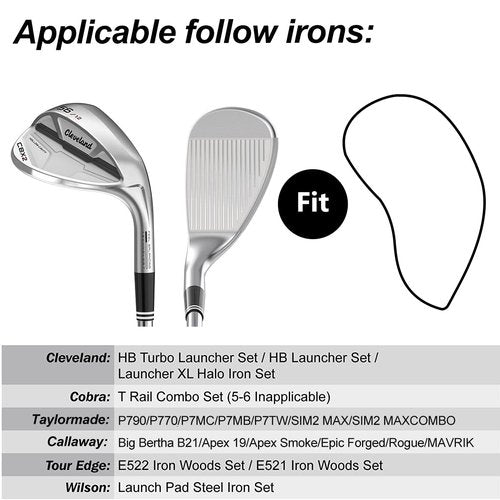 Golf Iron Covers with Colorful Number Neoprene Golf Iron Head Cover,Golf Club Head Covers for Iron Fit All Brands Golf Irons Headcovers 4/10pcs