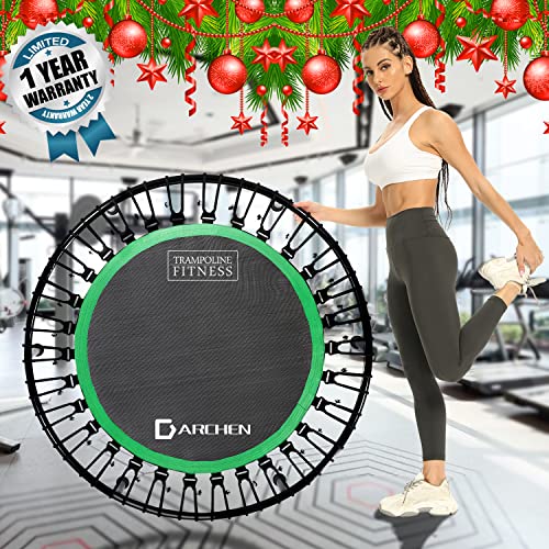 Mini Trampoline for Adults - 450 lbs Indoor Rebounder - Green