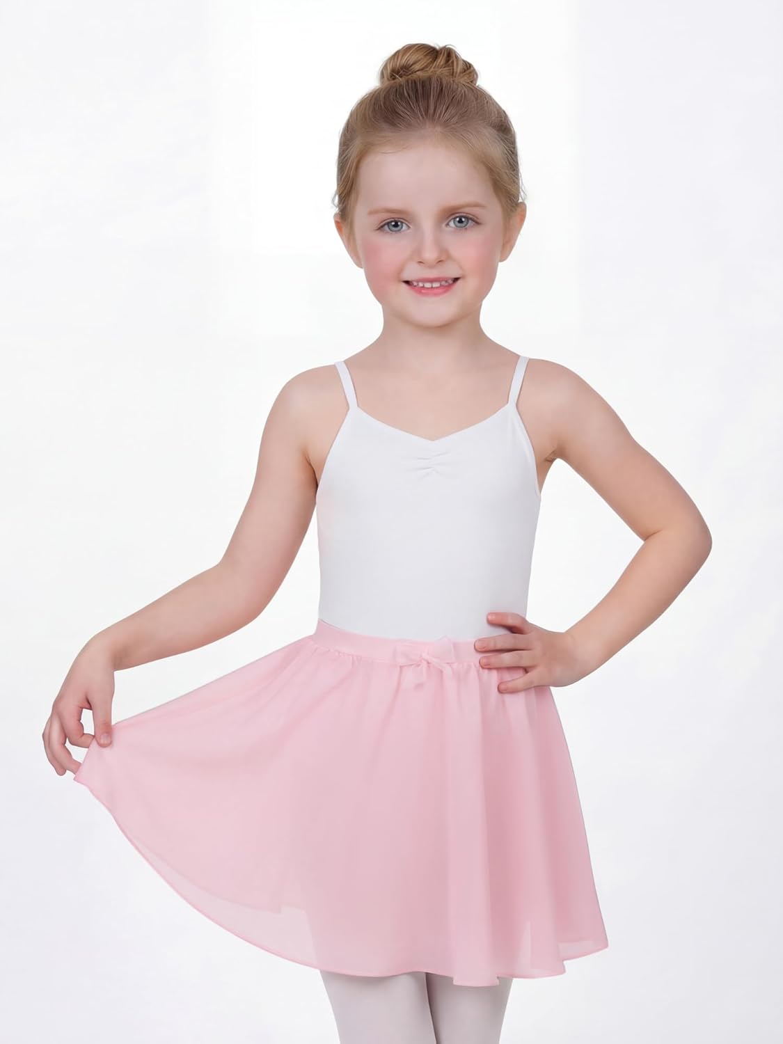 Stelle Girls Ballet Skirt - Chiffon Dance Skirt with Mesh Bowknot & Elastic Waist | Perfect for Ballet