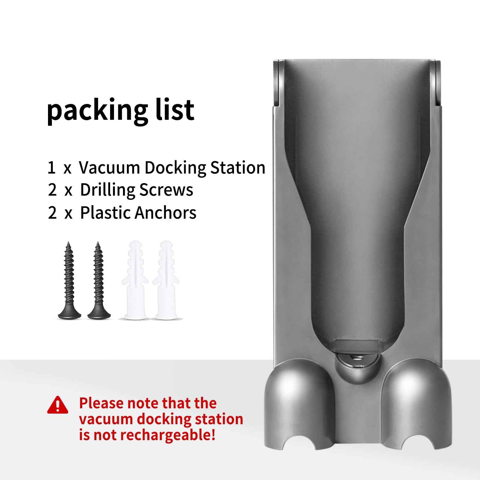 Wall Mount Docking Station Replacement - Compatible with Dyson V11 V15 Vacuum Cleaner Only | Does Not Fit V10 V12 Models