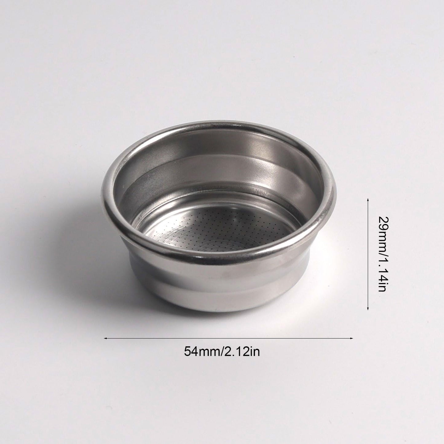 54mm Pressurized Filter Basket Compatible with Breville Barista Series/Bambino Plus/Infuser - Dual Wall Filter Basket - 2 Cups Capacity