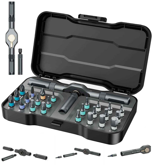 24 in 1 Magnetic Screwdriver Set, DIY Ratchet Screwdriver Set, Magnetic Screwdriver Kit, Detachable Assembly T Handle for Furniture Assembly, Precision Electrical Appliance Repair, Bicycle Tools