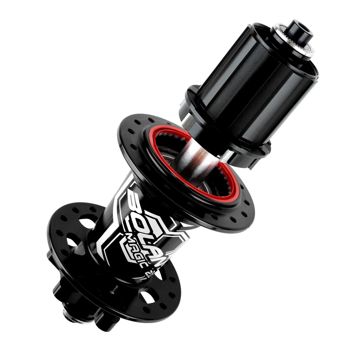 VIARON X7 MTB Bike Hub Disc Brake Hubs Front Rear HG 8/9/10/11/12 Speed+Quick Release Lever 6 Claws 32 Holes 108 Clicks (Black)
