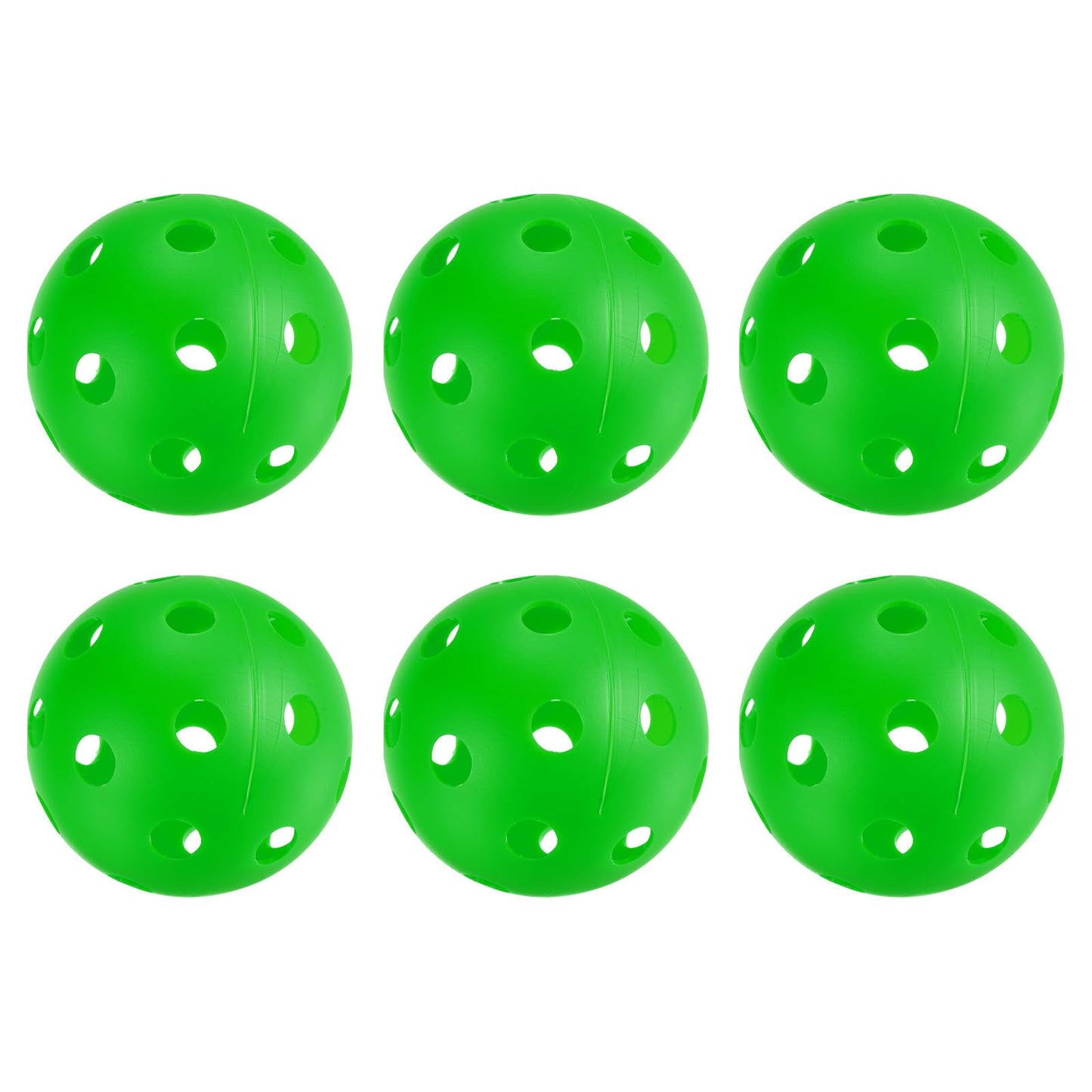 PATIKIL Outdoor Pickleball Balls, 6 Pack, Grass Green, 26 Holes, 72mm (2.8inch) Diameter, 23g (0.81 oz), Suitable for Amateurs, Indoor/Outdoor Use