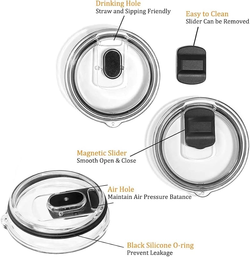Magnetic Slider Replacement Block for YETI Lids - 2 Pack