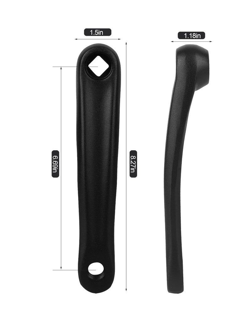 2Pcs Crank Arm Set E Crank Arms Pedal Crank Arm, A Pair of Electric Crank Arm 6.3 * 5.9inch Dimond Hole Crank Mid Motor Cranks for Electric Folding Exercise Road BMX 170mm