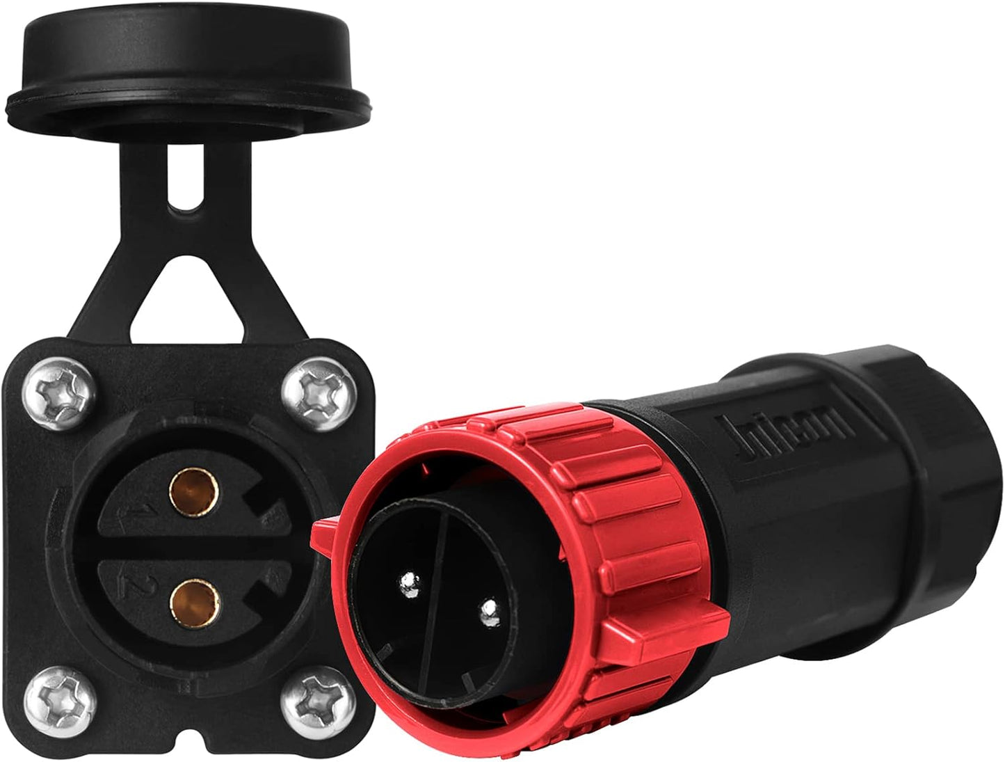 Skiennix Trolling Motor Plug Receptacle Set - Waterproof 12V/24V/36V/48V DC Power Connector for Marine Use