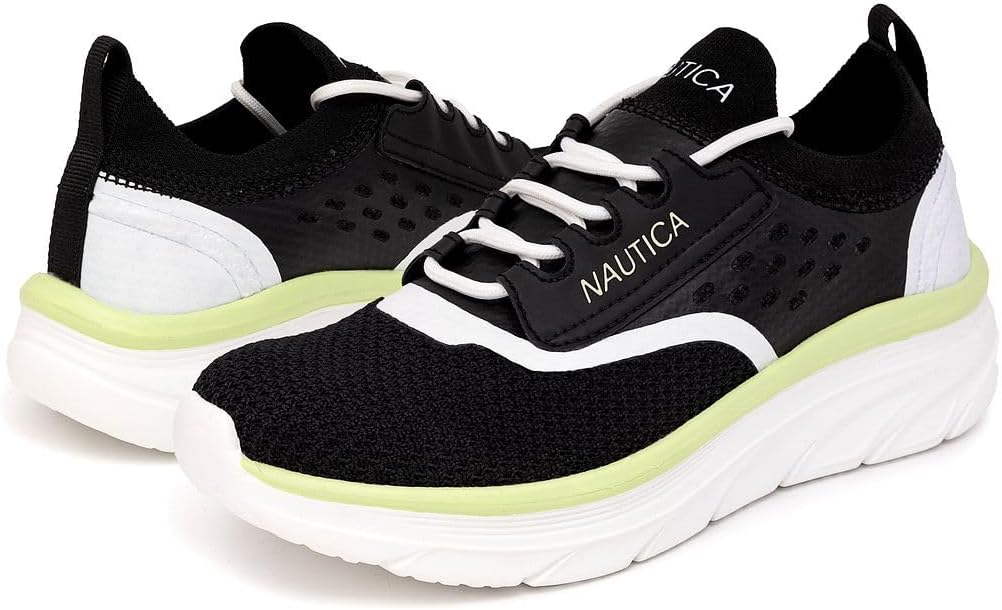 Nautica Women's Lace-Up Fashion Sneakers - Max Cushioning for Casual Walking & Tennis | Comfortable Fit