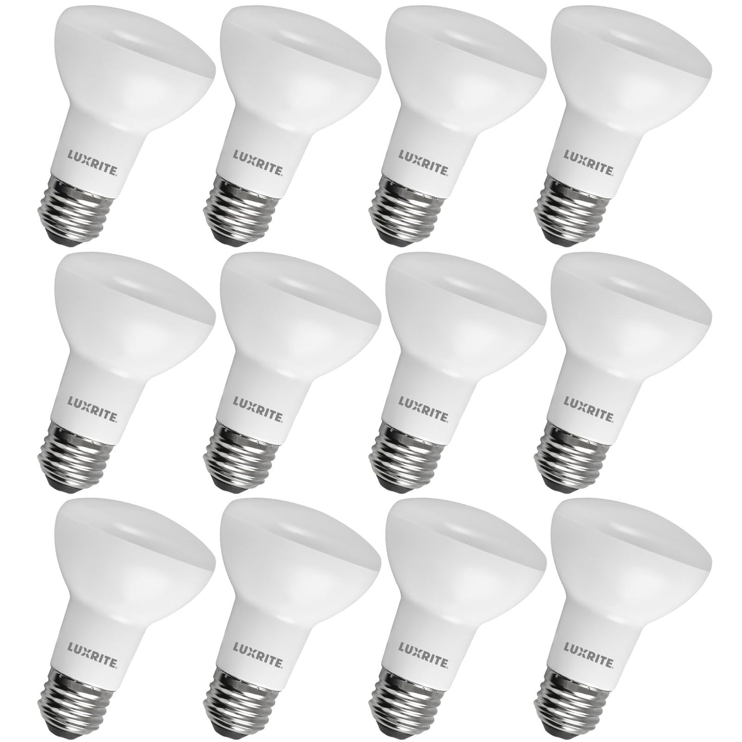 LUXRITE BR20 LED Bulb, 45W Equivalent, 2700K Warm White, Dimmable, 460 Lumens, R20 LED Flood Light Bulb 6.5W, Energy Star, Damp Rated, E26 Base, Perfect for Recessed and Track Lighting (12 Pack)