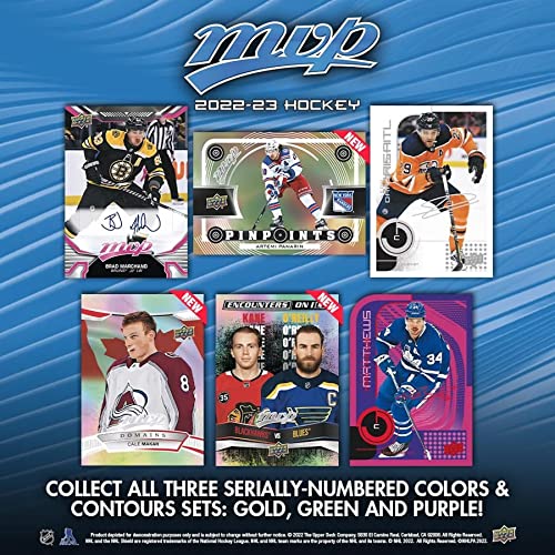 NHL 2022-23 MVP Hockey Trading Card Hobby Box - 20 Packs, Collectible Sports Cards