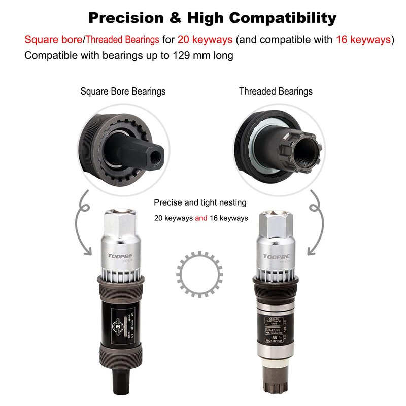 SONZUIA Bicycle Bottom Bracket Removal Tool Compatible with Shimano/ISIS Bottom Bracket Tool 20-Tooth