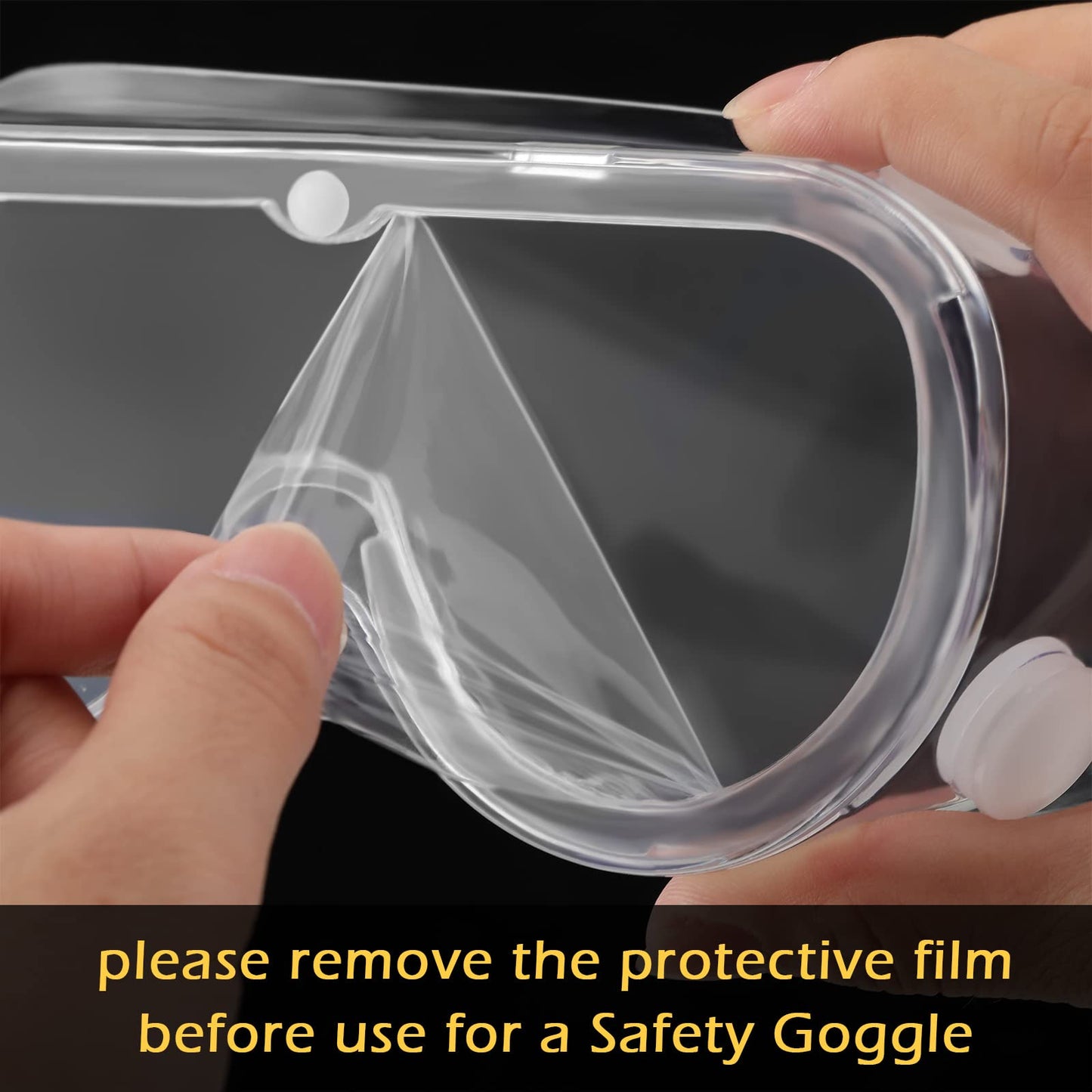 Yunsailing 30 Pack Protective Safety Goggles Clear Lab Over Glasses Anti Fog Eye Protection Goggles for Men Women(Clear, Black)