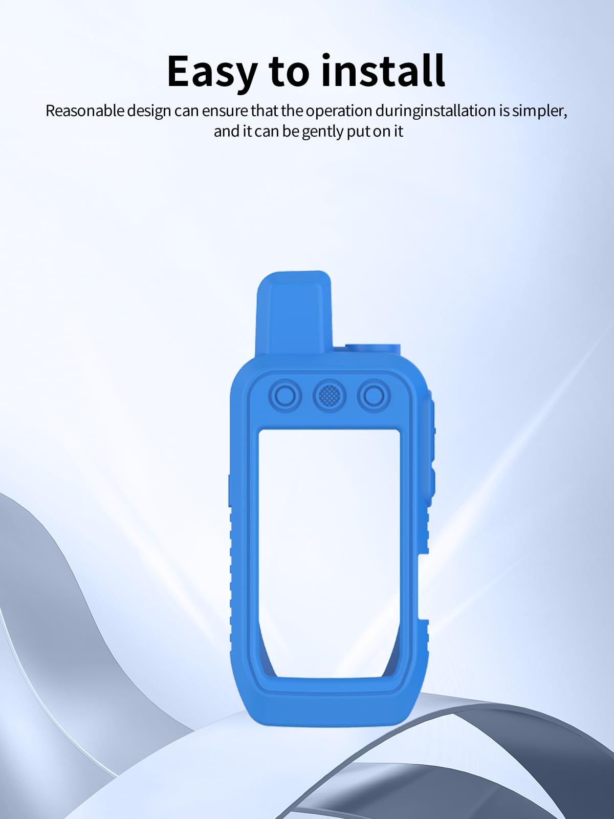 Case for Garmin Alpha 200i/Alpha 300i Dog Tracking, WUNIAK Soft Silicone Protective Portable Scratch Shock Resistant Shell Case with Screen Protector for Garmin Alpha 200i/Alpha 300i，Blue