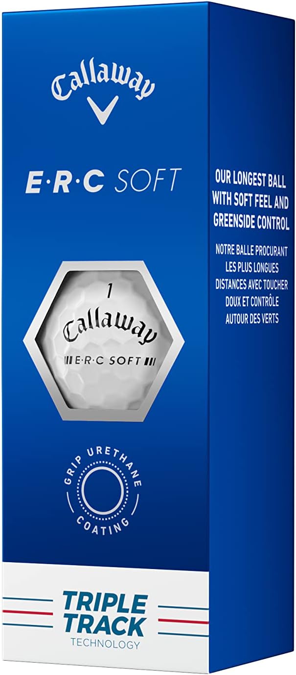 Callaway Golf ERC Soft Golf Balls - Enhanced Distance & Control | 12-Pack White