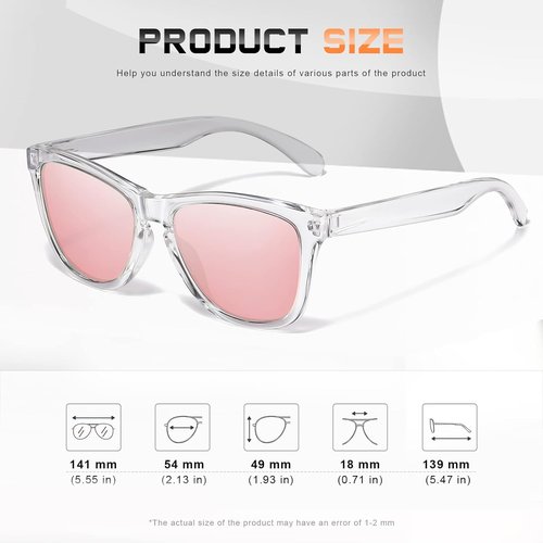 DANAMY Women's Polarized Sunglasses - Trendy Designer UV400 Protection | Mirrored Finish