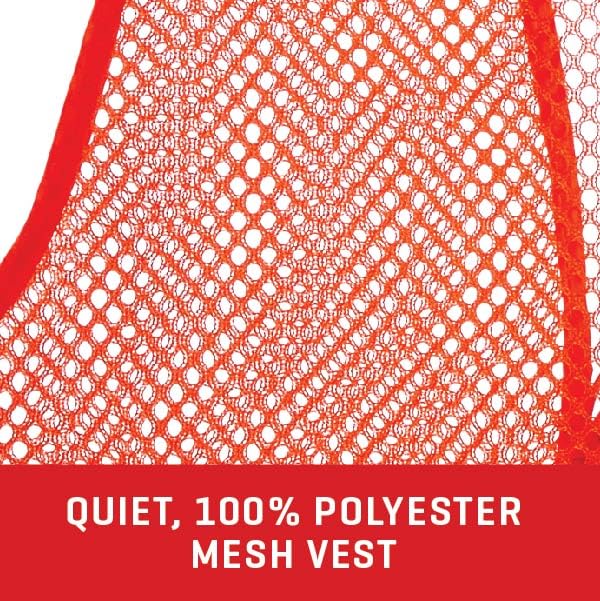 High-Visibility Blaze Orange Mesh Hunting Vest - One Size