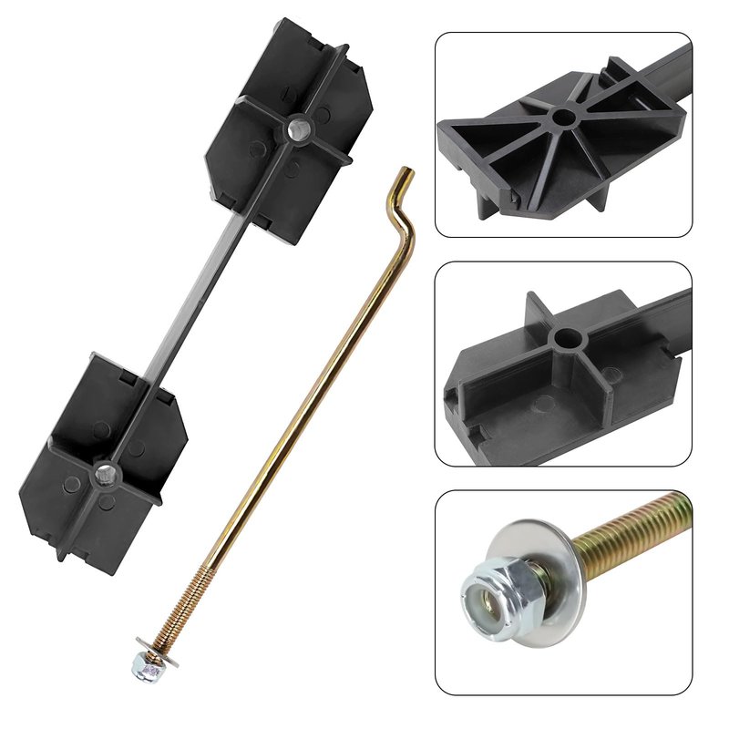 Roykaw Golf Cart 48V Battery Hold Down Plate and Rods Kit for EZGO TXT & RXV 2014-Up Electric Golf Cart, OEM# 612867, 01101-G01