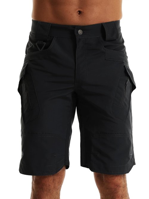 AUTIWITUA Men's Hiking Shorts Waterproof Tactical Cargo Short Pants Quick Dry Work Shorts with Multi Pockets(No Belt)