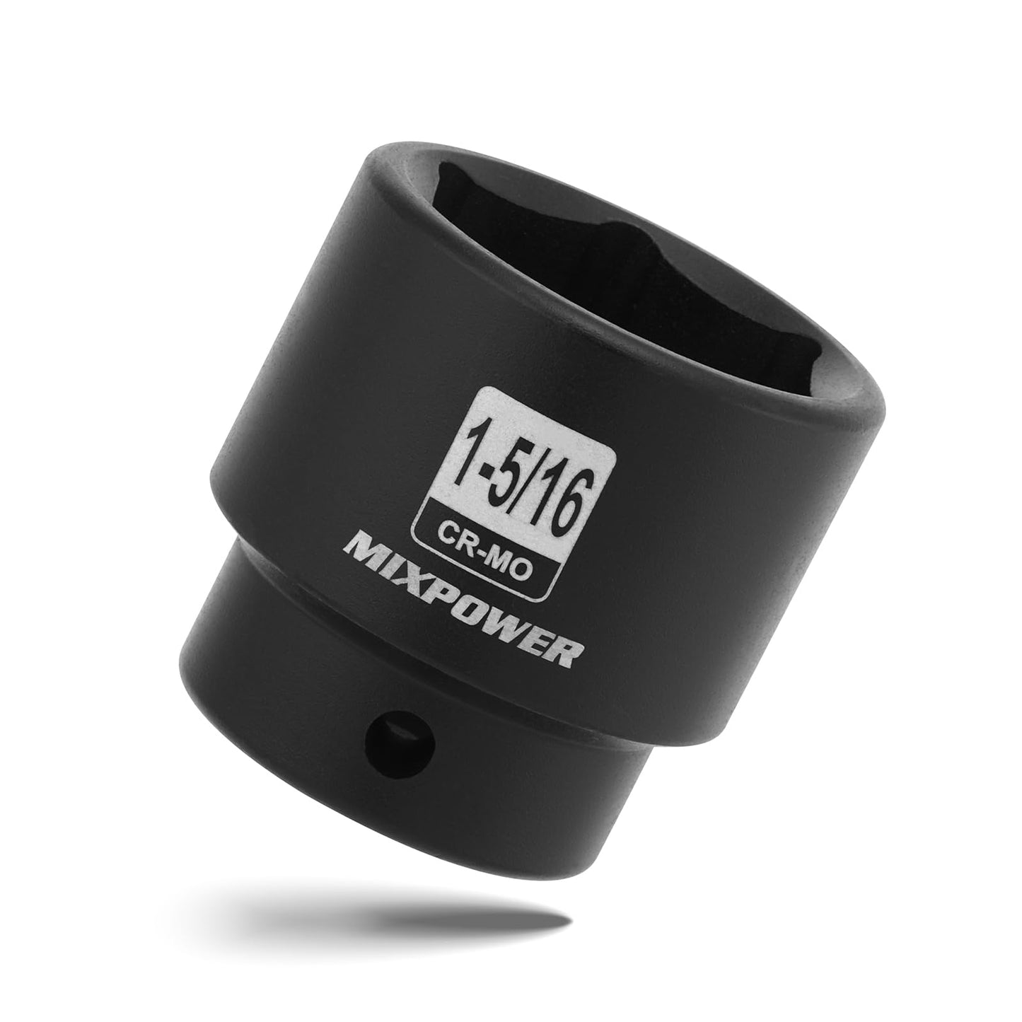 MIXPOWER 1/2" Drive Shallow Impact Socket, CR-MO, 1-5/16", 6 Point, Radius Corner Design, Axle Nut Impact Grade Socket for Easy Removal