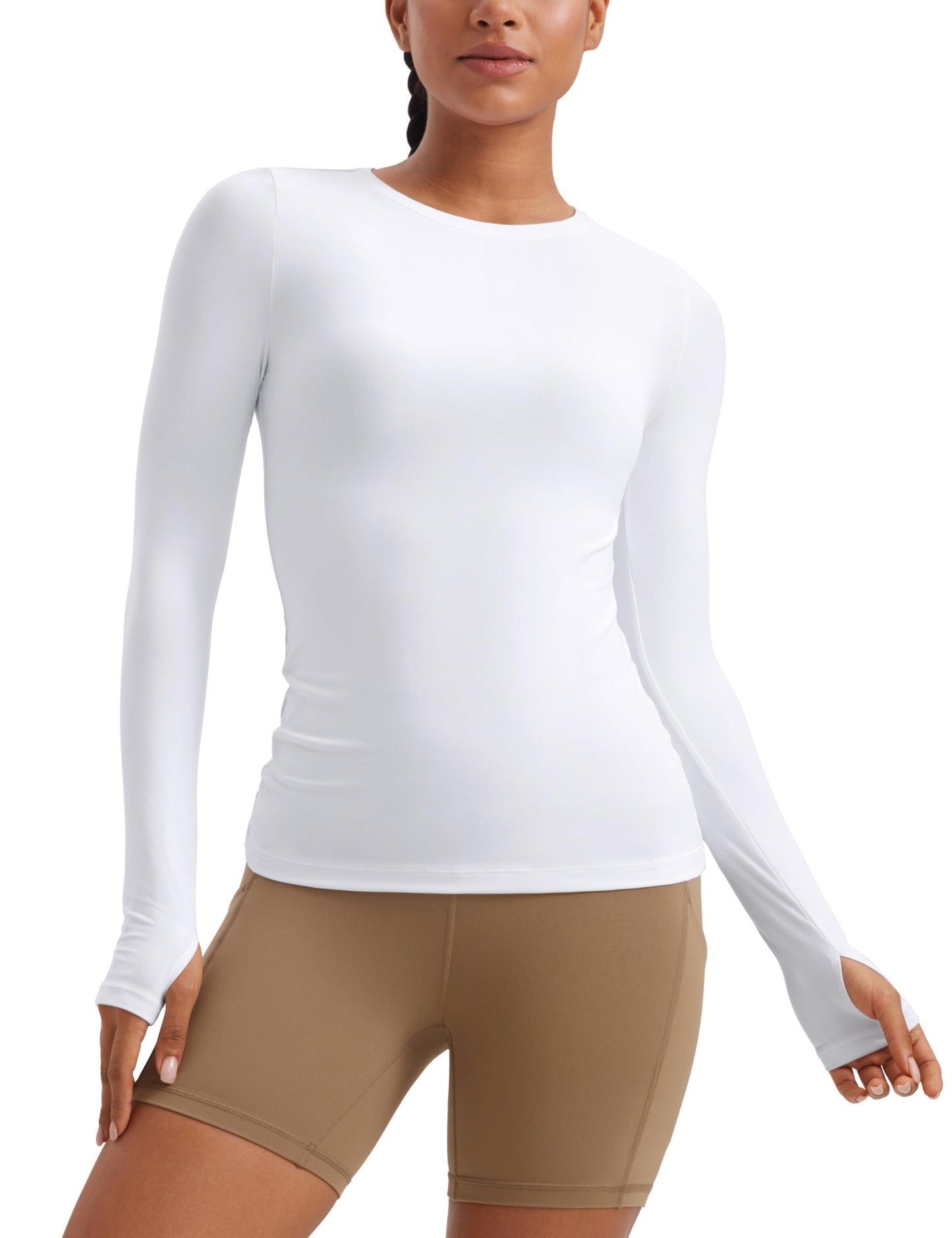 CRZ YOGA Cloudweight Crewneck Top White Medium