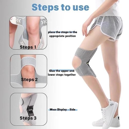 Ergonomic Knee Stabilizer Pad Power Knee Brace Joint Support,Adjustable Knee Stabilizer Pads, Protective Gear Booster with Powerful Springs for Men/Women weak Legs, Arthritis, Meniscus Tear Pain