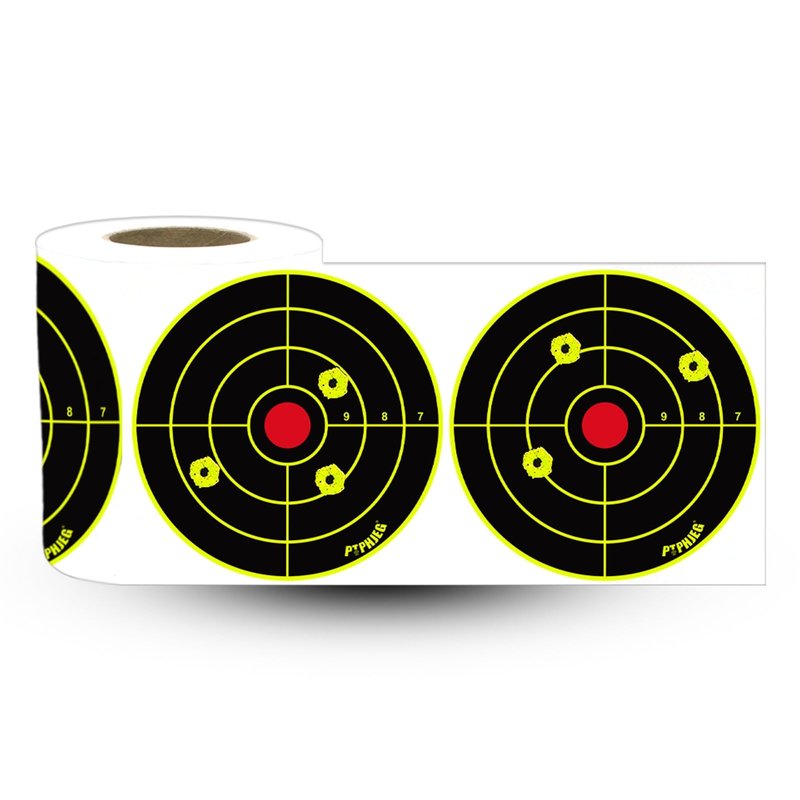 PTPHJEG 4 Inch Splatter Target Stickers with Yellow Effect, Adhesive Shooting Targets for BB Gun, Pellet Gun, Airsoft, Pistol, Rifle Shooting Practice (400 Pack)
