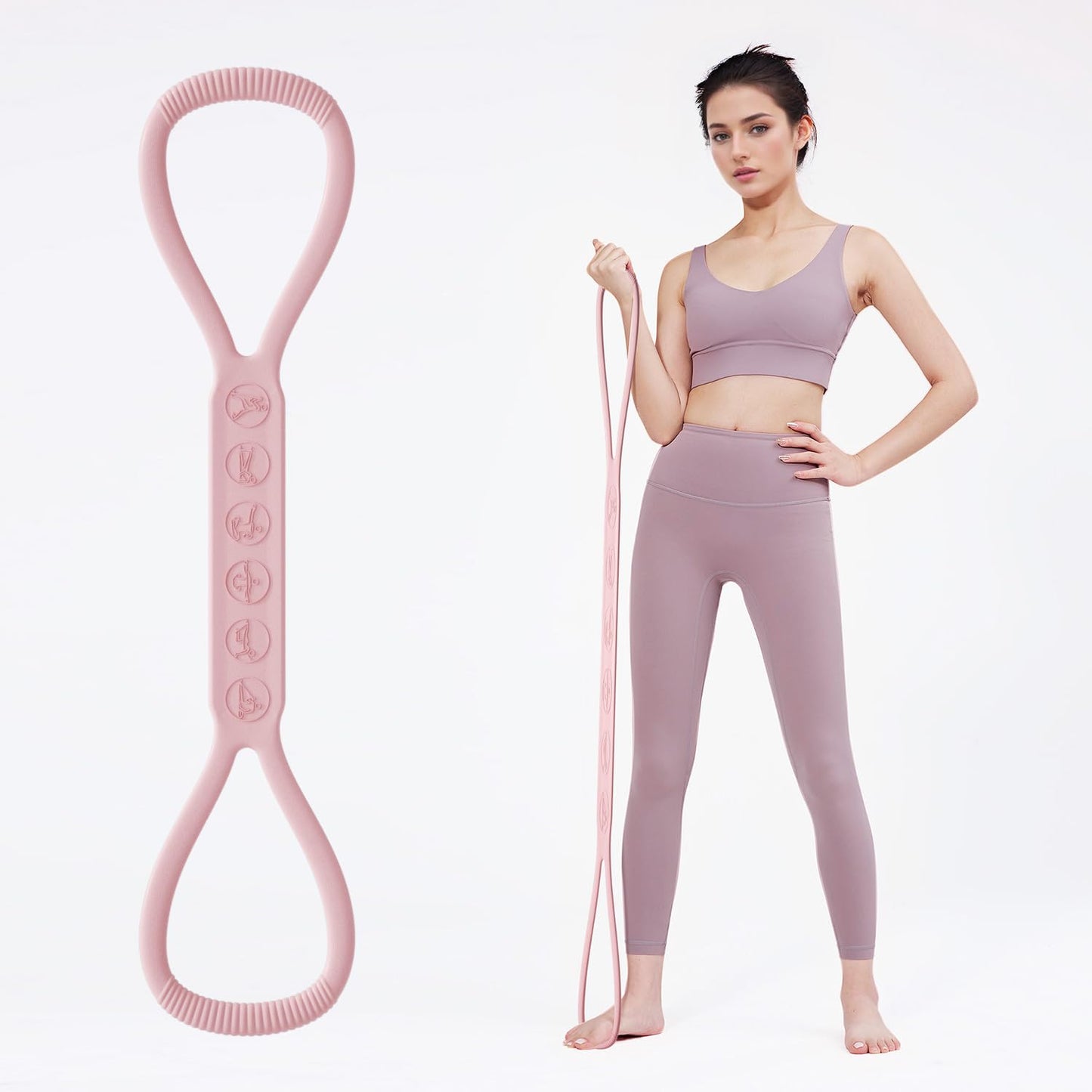 2026 Upgraded Figure 8 Resistance Band for Physical Therapy, Shoulder Back Arm Exercise Bands, 3 Resistance Levels for 15 25 35lb for Kids Adult Elderly