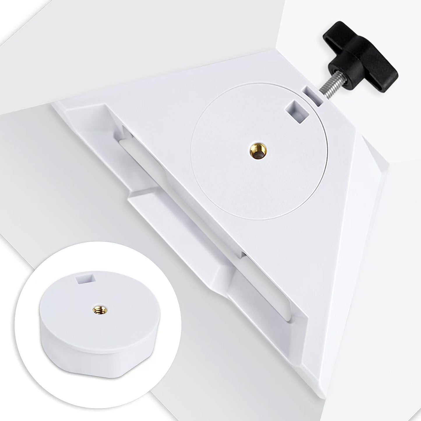 Mini Adapter Mount for Starlink Mini Mounting Kit for Starlink 1/4 Inch,Adapter Mount Bracket for Starlink Mini 1/4 Inch Nut Adapter Mounting Kit for RV/Camper/Yacht White