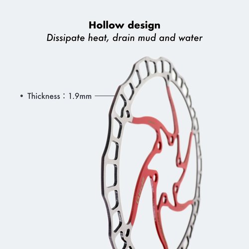 DJC Bike Brake Disc Rotor 2pcs MTB Brake Disc 160mm 180mm with 6 Bolts Road Bike MTB BMX e Scooter Steel Brake Disc iiipro (2pcs Black, 180mm)