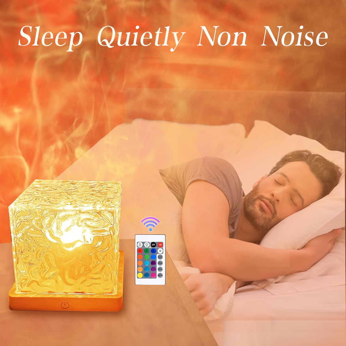 Ocean Wave Projector Light,16 Colors Ocean Lamp Water Ripple Cube Night Light with Remote for Bedrooms,Games, Birthdays,Festivals (Ocean Lamp)